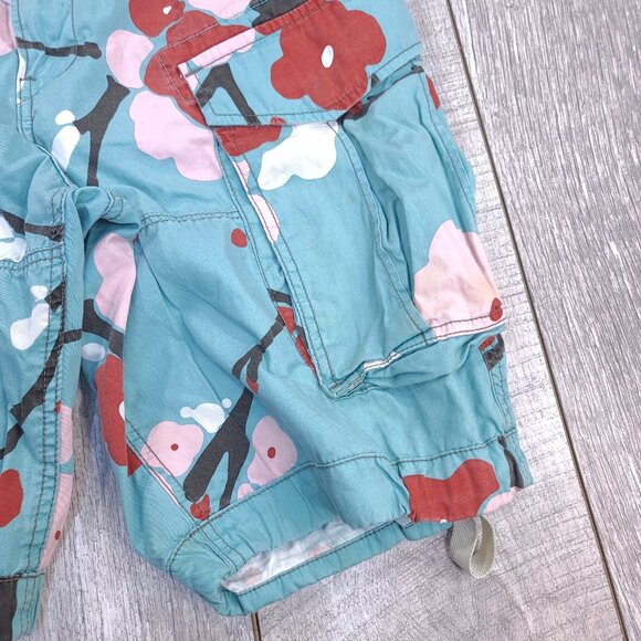 G-Star Mens Rovic Loose Cargo Shorts Size 30 Blue Floral Outdoor Streetwear Y2K - Picture 3 of 9